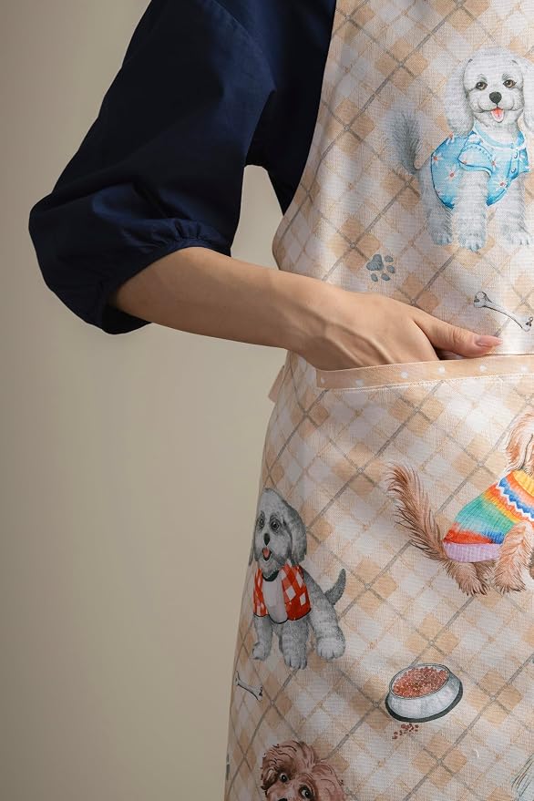 Maison d' Hermine 100% Cotton Apron for women with Pocket Kitchen Chef Apron for Men Cooking Spring Summer