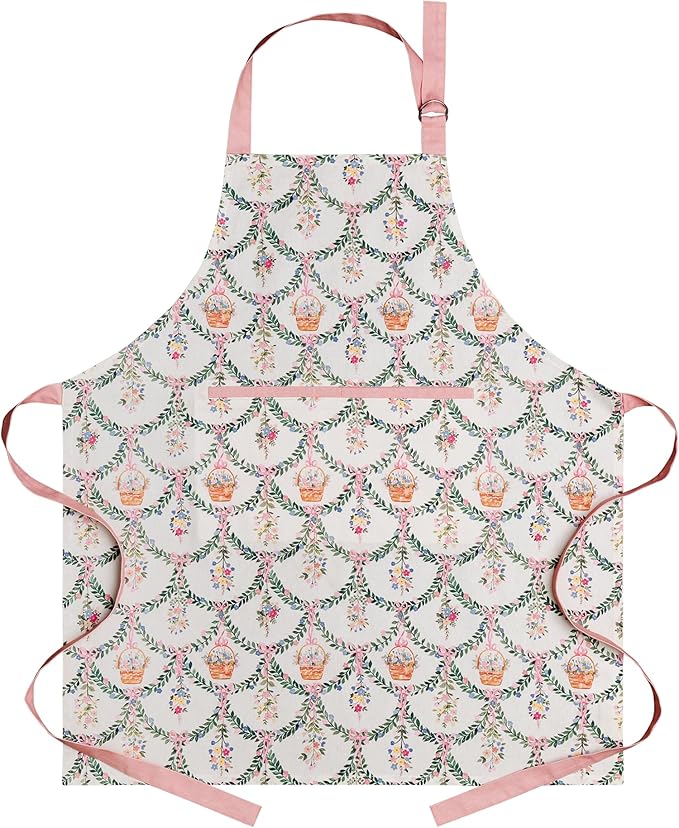 Maison d' Hermine 100% Cotton Apron for women with Pocket Kitchen Chef Apron for Men Cooking Spring Summer
