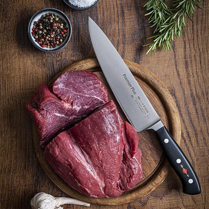 F. DICK – Premier Plus Chef Knife - Classic kitchen knife with 8.3" blade & 56 HRC - Ideal for meat & vegetables - Ultra sharp - Stainless steel - Ergonomic handle - High carbon - Made in Germany