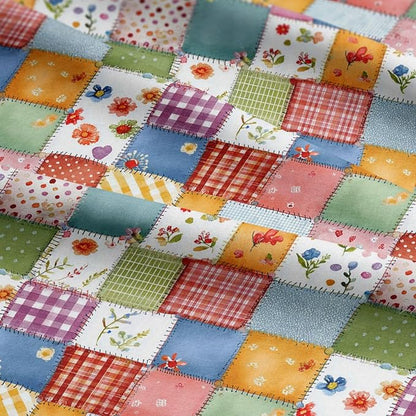 100% Cotton Fabric by the Yard – Turkish Quality Quilting & Sewing Fabric, 1 Yard x 1.69 Yards Wide, Patchwork Cotton for Crafts