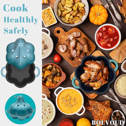 Cast Iron Smoker Roaster & Garlic Roster Baker, Smoker Box, Pre-Seasoned Cast Iron Garlic Roaster for Grill, Perfect for BBQ and Oven, for Smoky, Flavorful Vegetables, Meats or Wood Chips