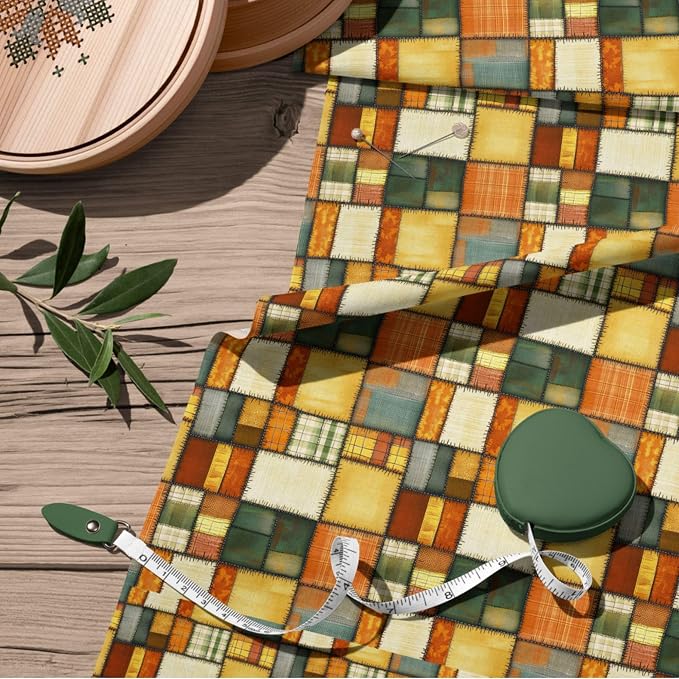 100% Cotton Fabric by the Yard – Turkish Quality Quilting & Sewing Fabric, 1 Yard x 1.69 Yards Wide, Patchwork Cotton for Crafts