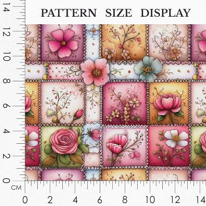 100% Cotton Fabric by the Yard – Turkish Quality Quilting & Sewing Fabric, 1 Yard x 1.69 Yards Wide, Patchwork Cotton for Crafts