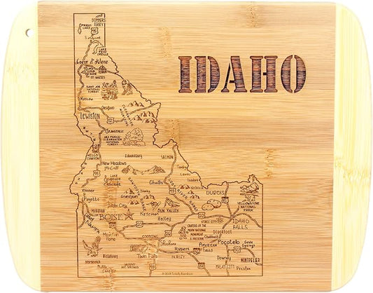 Totally Bamboo A Slice of Life Idaho State Serving and Cutting Board, 11" x 8.75"