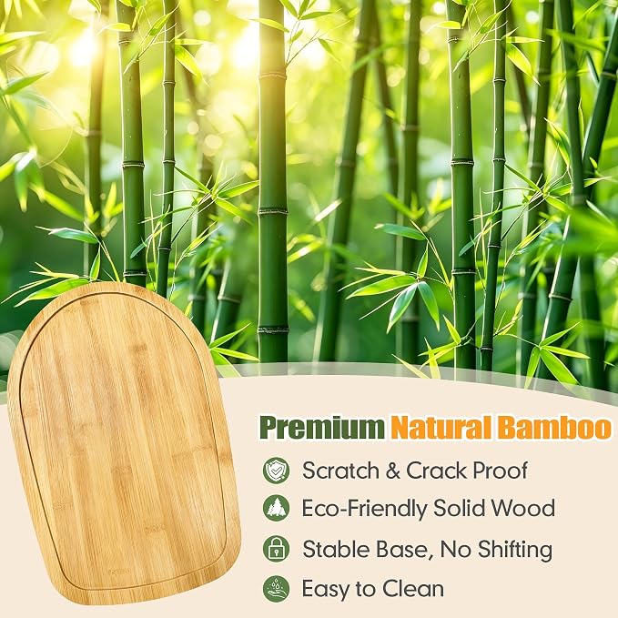Mixer Slider for Kitchenaid Mixer 4.5-5 Qt Tilt-Head Stand Mixer Bamboo Wood Countertop Appliance Sliding Tray Mover Sliding Caddy for Kitchen Aid Slider Mat Accessories Attachments Natural Bamboo