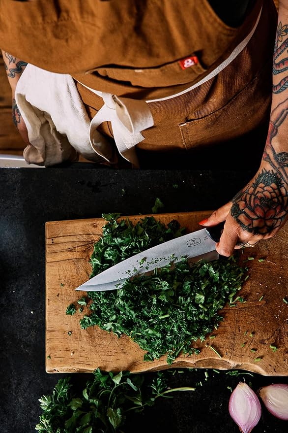 Buck Knives 931 Chef's Knife, 8" 420HC Stainless Steel Blade Kitchen Knife, Slate Paperstone Handle, Full Tang Made in the USA Kitchen Cutlery, 9.1 oz