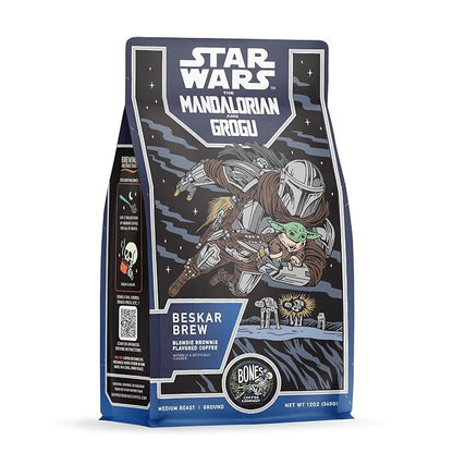 Bones Coffee Company Star Wars Beskar Brew Coffee - Medium Roast - Ground - Low-Acid Arabica Coffee Beans - Blonde Brownie Flavor - 12 Oz