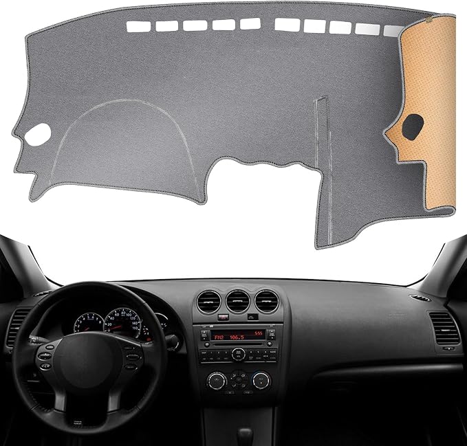 Dash Cover, Anti-Glare, Sun Protection, Dustproof, UV-Proof, Dashboard Covers, Interior Car Accessorie Fit for 2007 2008 2009 2010 2011 2012 Ni-ssan Altima, Grey