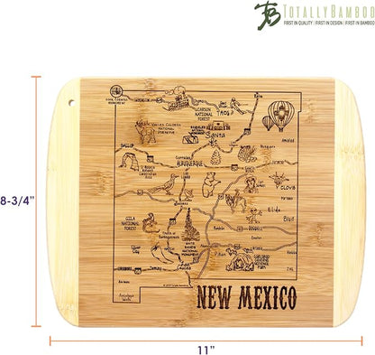 Totally Bamboo A Slice of Life New Mexico State Serving and Cutting Board, 11" x 8.75"