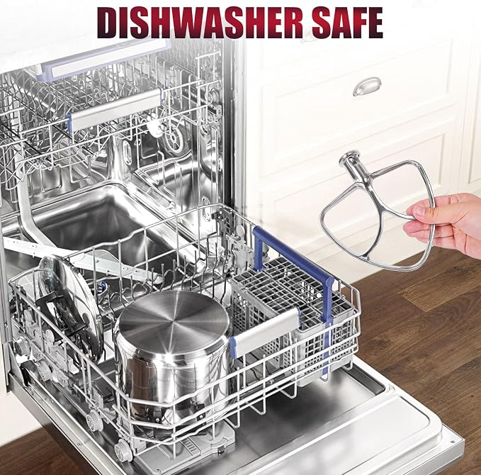 Stainless Steel Flat Beater for Kitchen Aid 4.5-5 Qt Tilt Head Mixers, Compatible Kitchenaid Paddle Attachment for Stir all of Mixtures|Durable and Heavy Duty Replacement