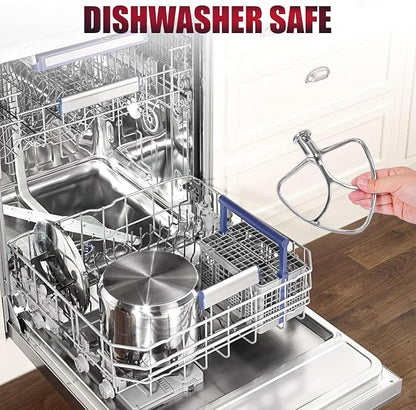 Stainless Steel Flat Beater for Kitchen Aid 4.5-5 Qt Tilt Head Mixers, Compatible Kitchenaid Paddle Attachment for Stir all of Mixtures|Durable and Heavy Duty Replacement