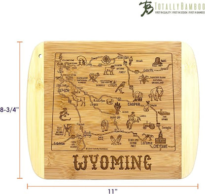 Totally Bamboo A Slice of Life Wyoming State Serving and Cutting Board, 11" x 8.75"