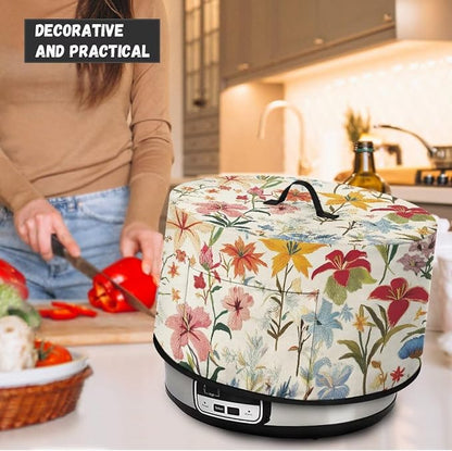 Slow Cooker Dust Cover Compatible with 6-8 qt Crock for Pot Mushroom Floral Small Kitchen Appliance Decor Dust Cover