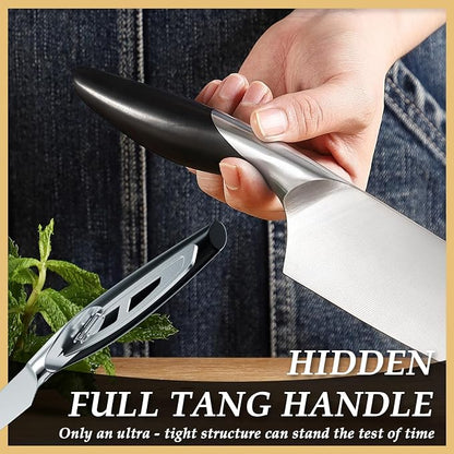 Paring Knife Set 2, German Steel, Full Tang, Dishwasher Safe | German 1.4116 steel, 15° ultra-sharp edge,ideal for peeling, slicing and garnishing fruits and vegetables (3.5"+5")