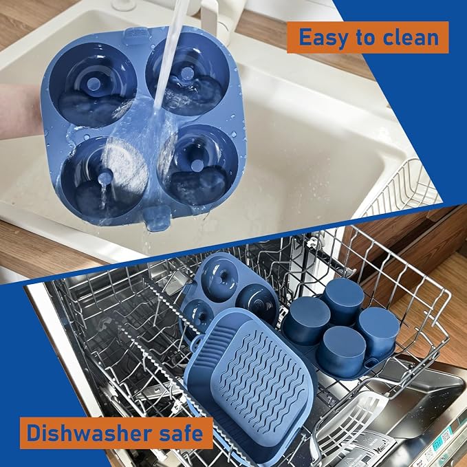 Webake Platinum Silicone Air Fryer Baking Pan Set for Jumbo Muffin, Donut, Nonstick Air Fryer Liners for 5-7 Qt Airfryers, Dishwasher Safe, BPA-Free, 3Pcs