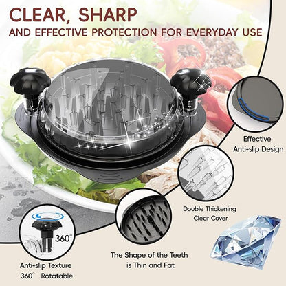 XL 11" Chicken Shredder, Large Pro Meat Shredder Tool Twist with Ergonomic Handle, Strong Non-Slip Base, Dishwasher Safe, Kitchen Chicken Grinder for Ground Food, Vegetables, Black
