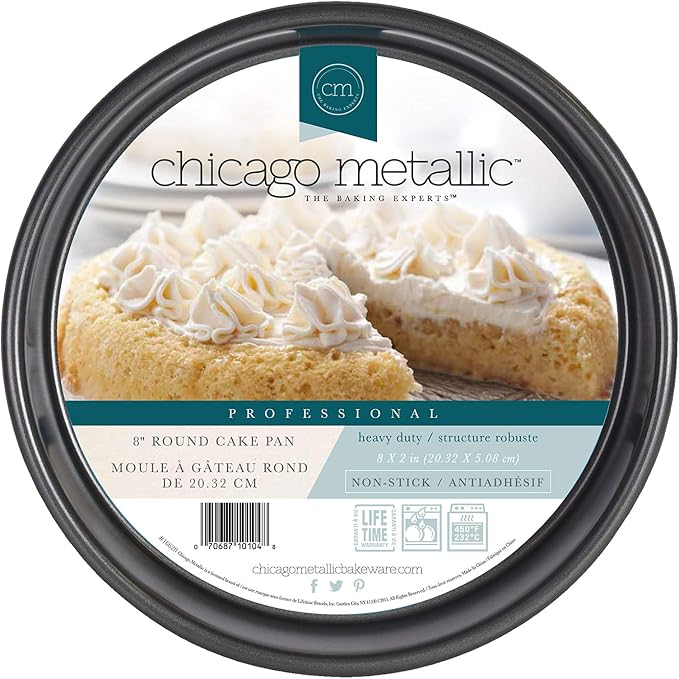 Chicago Metallic Professional Non-Stick Round Cake Pan, 8-Inch