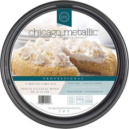 Chicago Metallic Professional Non-Stick Round Cake Pan, 8-Inch