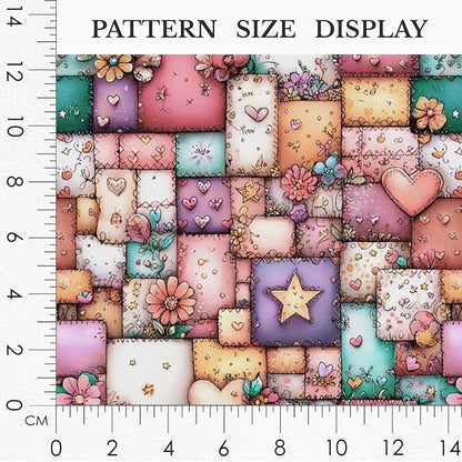 100% Cotton Fabric by the Yard – Turkish Quality Quilting & Sewing Fabric, 1 Yard x 1.69 Yards Wide, Patchwork Cotton for Crafts