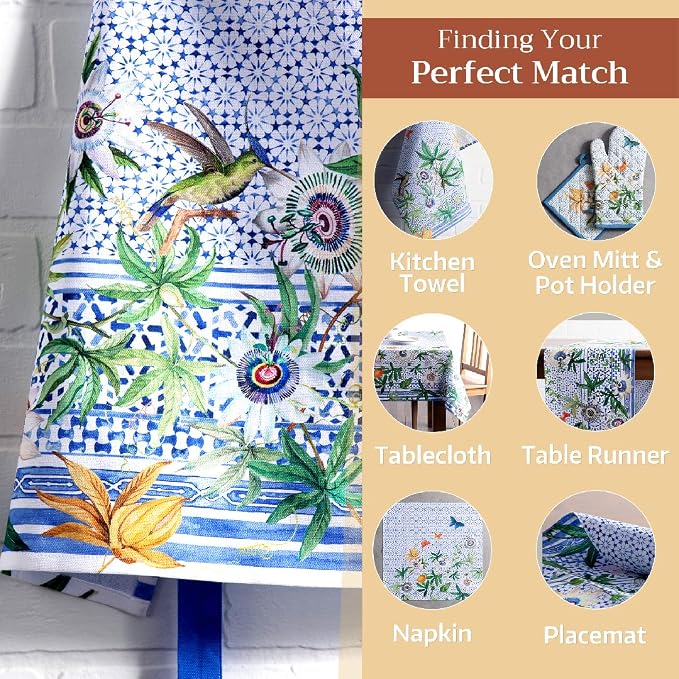 Maison d' Hermine 100% Cotton Apron for women with Pocket Kitchen Chef Apron for Men Cooking Spring Summer