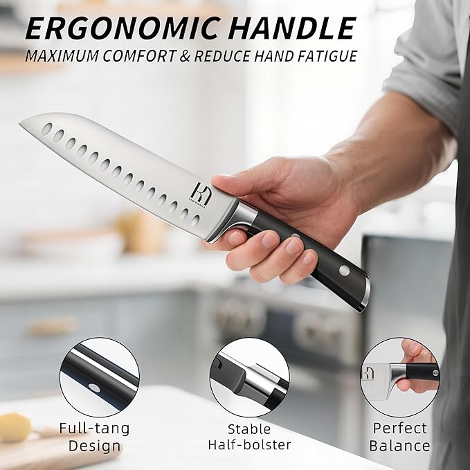 KnifeSaga Premium Knife Set 15 Pcs Quality Kitchen Knife Set with Block, Japanese High Carbon Stainless Steel Razor Sharp Knife Block Set, Acacia Wood Block Knife Set with Ergonomic Full-tang Handle