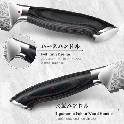 10 inch Bread Knife in Powder Steel, Serrated Bread Knife for Homemade Bread Sourdough Ultra Sharp Bread Slicer Knives with Ergonomic Pakkawood Handle for Sourdough, Turkey and Fruit
