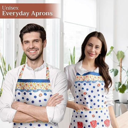 Maison d' Hermine 100% Cotton Apron for women with Pocket Kitchen Chef Apron for Men Cooking Spring Summer