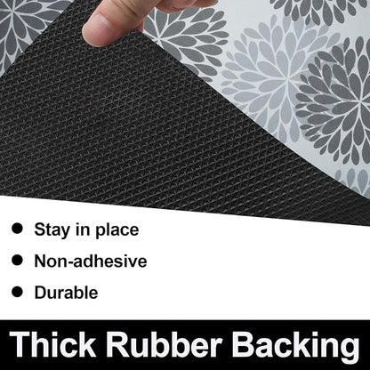 AiBOB Waterproof Under Sink Mat, Absorbent Quick Dry Sink Liners Protect Cabinets, Durable Shelf Liners, Slip Resistant and Non-Adhesive, 24X68, Grey/Flower