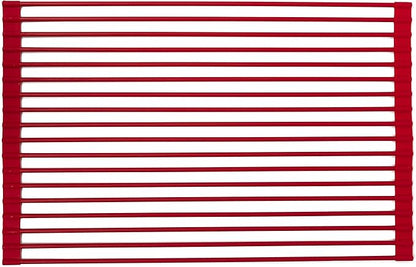 True & Tidy, Multi-Purpose Over the Sink Roll-Up Drying Rack, DR-881, Red