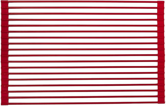 True & Tidy, Multi-Purpose Over the Sink Roll-Up Drying Rack, DR-881, Red