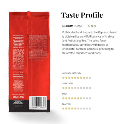 Caffe Vergnano Whole Bean Coffee 1.1 lb (Pack of 3) - Medium Roast Espresso Beans Whole Variety Pack, Gran Aroma, Espresso & Antica Bottega Italian Coffee - For Coffee Maker, French Press, Moka Pot