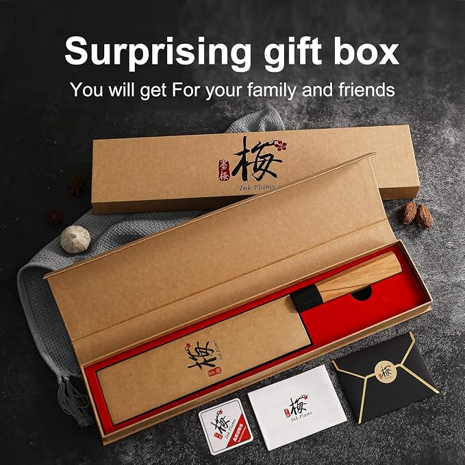Santoku Knife 7 Inch, Japanese Hand Forged High Carbon Steel Kitchen Knife with Natural Olive Wood Octagonal Handle, Multipurpose Chef Knife for Slicing Dicing Mincing & Gift Box