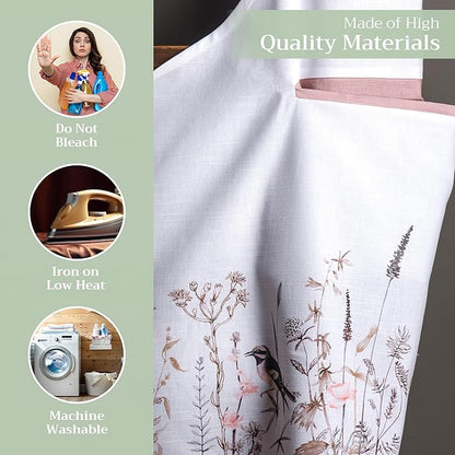 Maison d' Hermine 100% Cotton Apron for women with Pocket Kitchen Chef Apron for Men Cooking Spring Summer