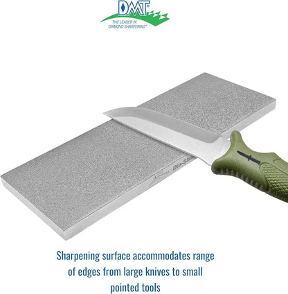 DMT D8F Dia-Sharp Bench Stone - Diamond Knife Sharpener for the Workshop, Jobsite or Kitchen - Fine - Flat Diamond Sharpening - Non-Slip Knife Sharpener- Made in the USA - 8 x 3 x 0.38 Inches