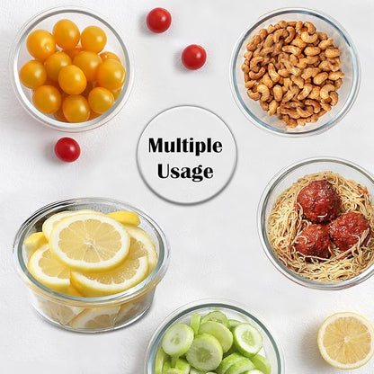 ARSUK 8oz Glass Food Storage Containers with Airtight BPA-Free Lids 6 Pack, 1 Cup Small Glass Freezer Containers for Sauce, Sides, Meal Prep - Reusable & Dishwasher Microwave Fridge Freezer Safe