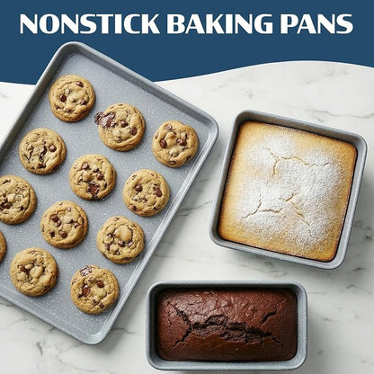 20 Pc Pots and Pans Set Nonstick - Granitestone Ceramic Cookware Set Induction Compatible with Bakeware, Utensils & Steamer, Non Toxic PFOA PFOS PFAS PTFE Free, Oven Safe to 500°F Dishwasher Safe Gray