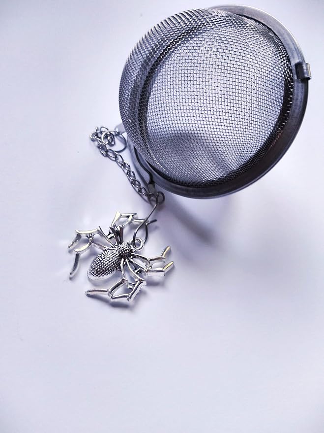 Spider Tea Infuser with Chain Charm for Brewing Loose Dried Leaves - Fun Housewarming Gift