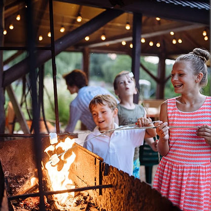 Zulay Sturdy Marshmallow Sticks for Fire Pit Extra Long - Great Smores Sticks Smores Kit for Fire Pit - Marshmallow Roasting Skewers - Hot Dog Fork Bonfire Glamping Camping Accessory 32" Value 10 Pack