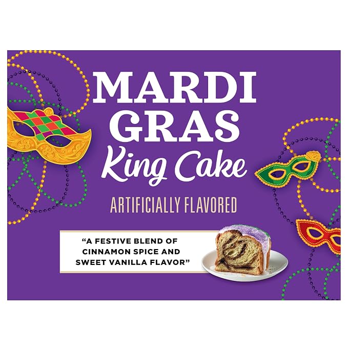Community Coffee Mardi Gras King Cake Flavored 12 Ounces, Medium Roast Ground Coffee, 12 Ounce Bag (Pack of 2)