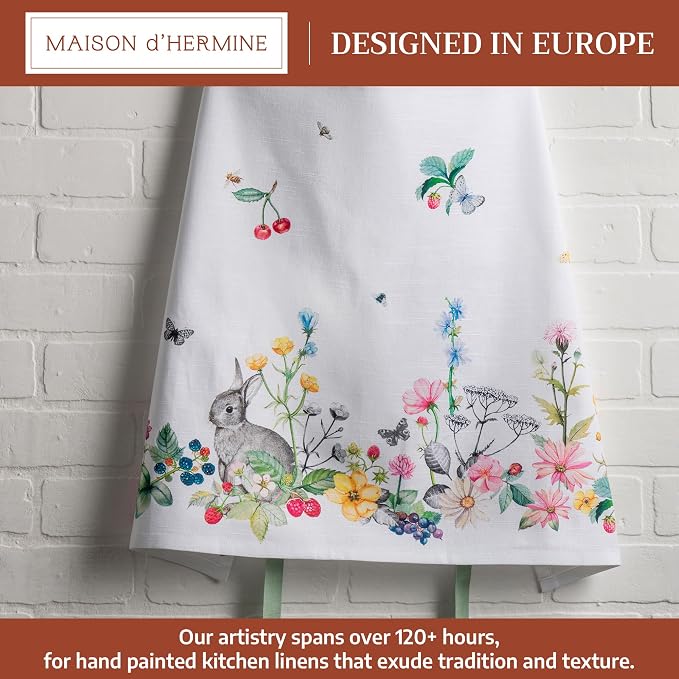 Maison d' Hermine 100% Cotton Apron for women with Pocket Kitchen Chef Apron for Men Cooking Spring Summer