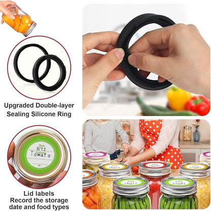UNERVER M11 Mason Jar Vacuum Sealer - Electric Mason Jar Vacuum Sealer Kit with Wide and Regular Mouth Mason Lids, Jar Vacuum Sealer for Canning Jars, Vacuum Sealing Machine for Food Storage