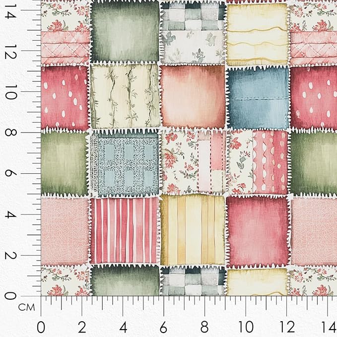 Patchwork Hot Air Balloon Cotton Fabric Panel – 6 Designs (10×10 inch Each) + Bonus Sheet 29.5×19.6 inch, 100% Cotton 140 GSM, Made in Türkiye