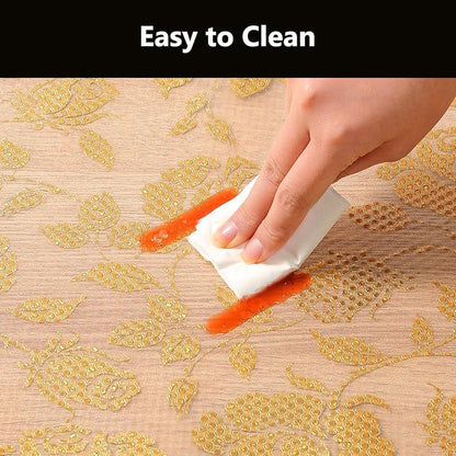 INNOLITES Shelf Liner for Cabinets, Non-Adhesive for Kitchen Drawer Liner, Waterproof Shelf Paper with Floral Pattern, Durable Easy to Clean (Golden Rose, 17.5" x 360")