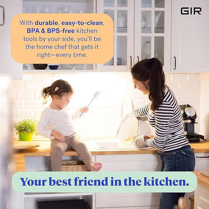 GIR: Get It Right 5 Piece Silicone Ultimate Kitchen Utensils Set - Ladle, Spatula, Flip, Spoon & Spoonula - Non-Toxic Cooking Utensils for Nonstick Cookware, Cooking and Baking - Studio White
