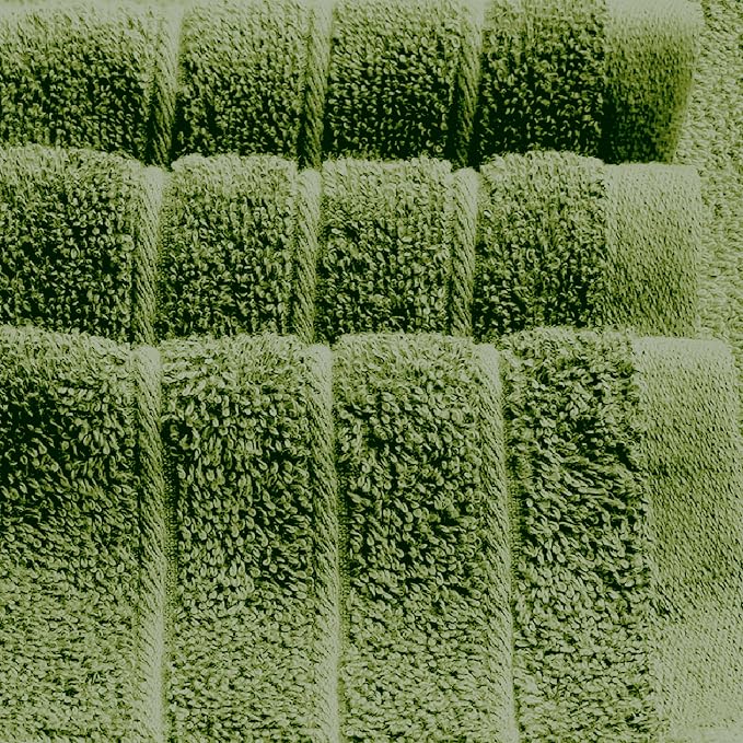 Tens Towels Pack of 4 Extra Large Bath Towels 30 x 60 Inches, 100% Cotton, Larger & Lighter Weight, Quicker to Dry, Super Soft and Absorbent, Perfect for Bathroom, Green