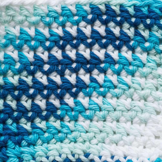 Lily Sugar'n Cream 100% Cotton Yarn 6-Pack Bundle with Bella's Crafts Stitch Markers (Ombre Fun Mix)
