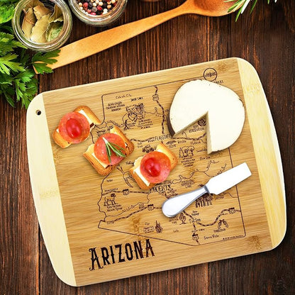 Totally Bamboo A Slice of Life Arizona State Serving and Cutting Board, 11" x 8.75"