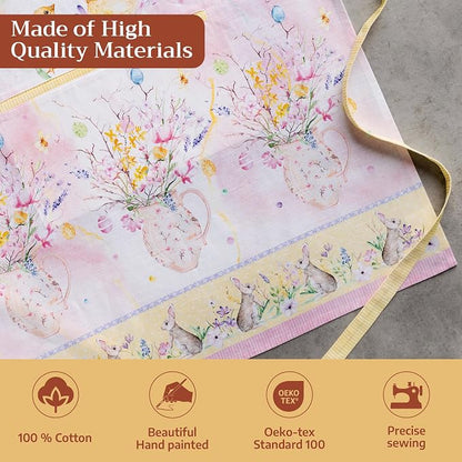 Maison d' Hermine 100% Cotton Apron for women with Pocket Kitchen Chef Apron for Men Cooking Spring Summer