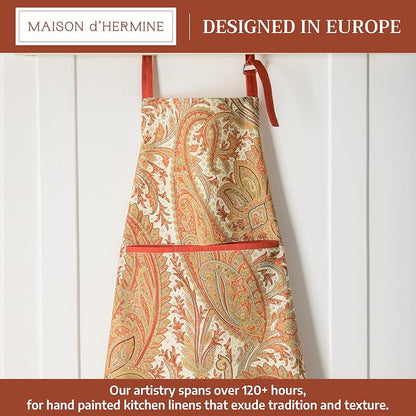 Maison d' Hermine 100% Cotton Apron for women with Pocket Kitchen Chef Apron for Men Cooking Spring Summer