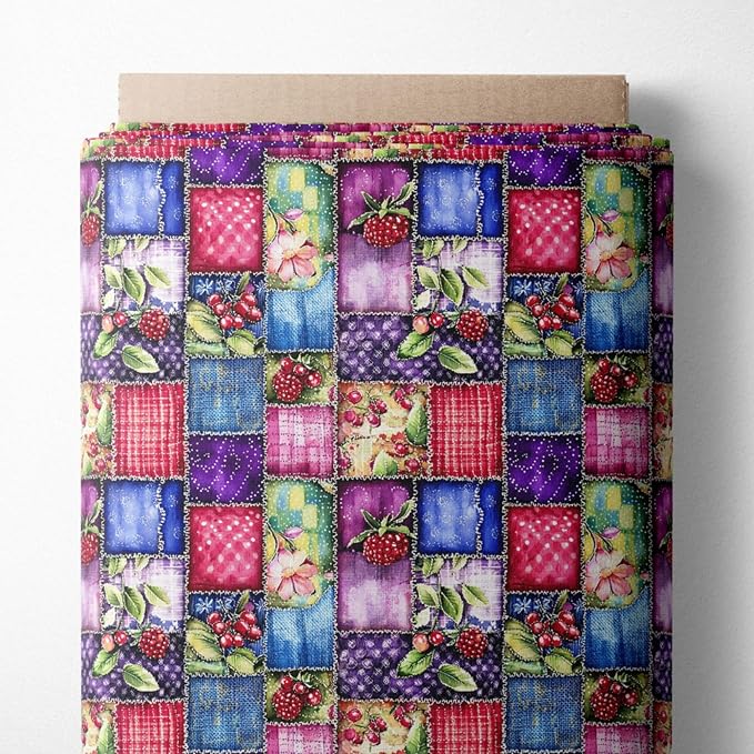 100% Cotton Fabric by the Yard – Turkish Quality Quilting & Sewing Fabric, 1 Yard x 1.69 Yards Wide, Patchwork Cotton for Crafts